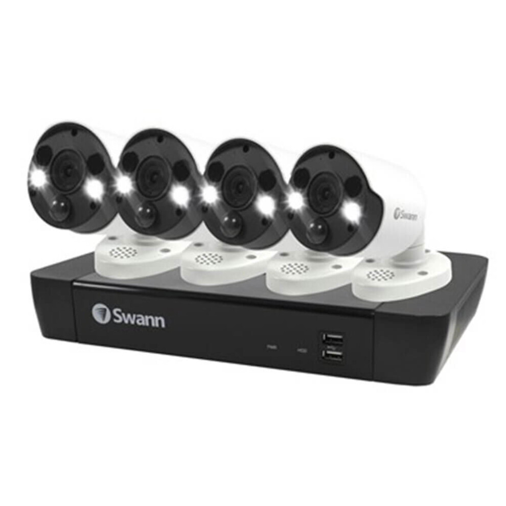 Swann Swann Surveillance System 4K Bullet Cameras w/ Spotlight 4pc