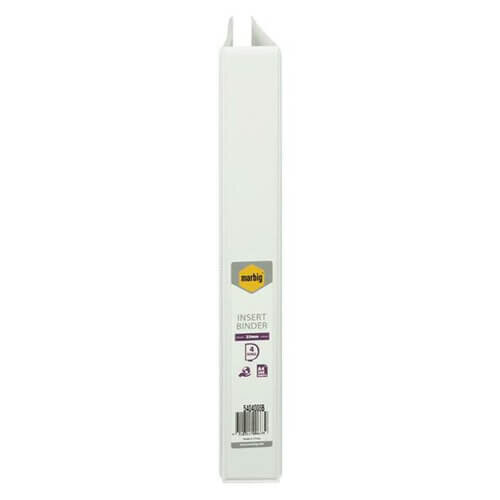 (White) Marbig 4 D-ring Clearview Insert Binder 25mm (A4) 1