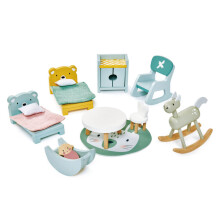 Acessórios para casa de bonecas - TENDER LEAF TOYS - Quarto infantil - 14 peças - Azul - A partir de 3 anos