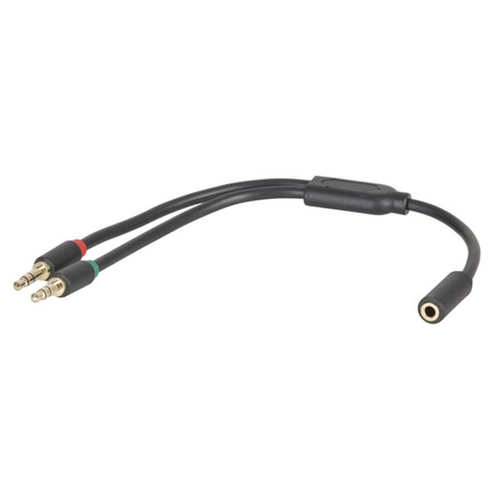 3.5Mm 4 Pole To 2 Plug 250Mm Audio Lead Socket 9319236665220