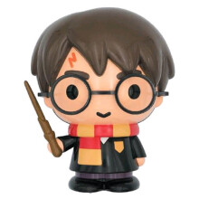 Harry Potter Sparschwein Harry Bank aus PVC - Lizenz Harry Potter - Farbe Schwarz - Für Kinder ab 3 Jahren