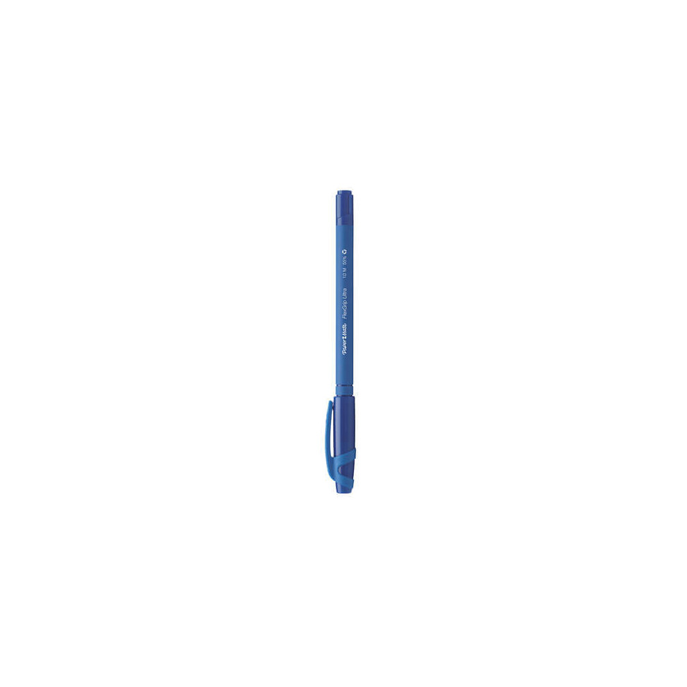 (Blue) Papermate Flex Grip Ultra Stick Pen 1.0mm 12pk