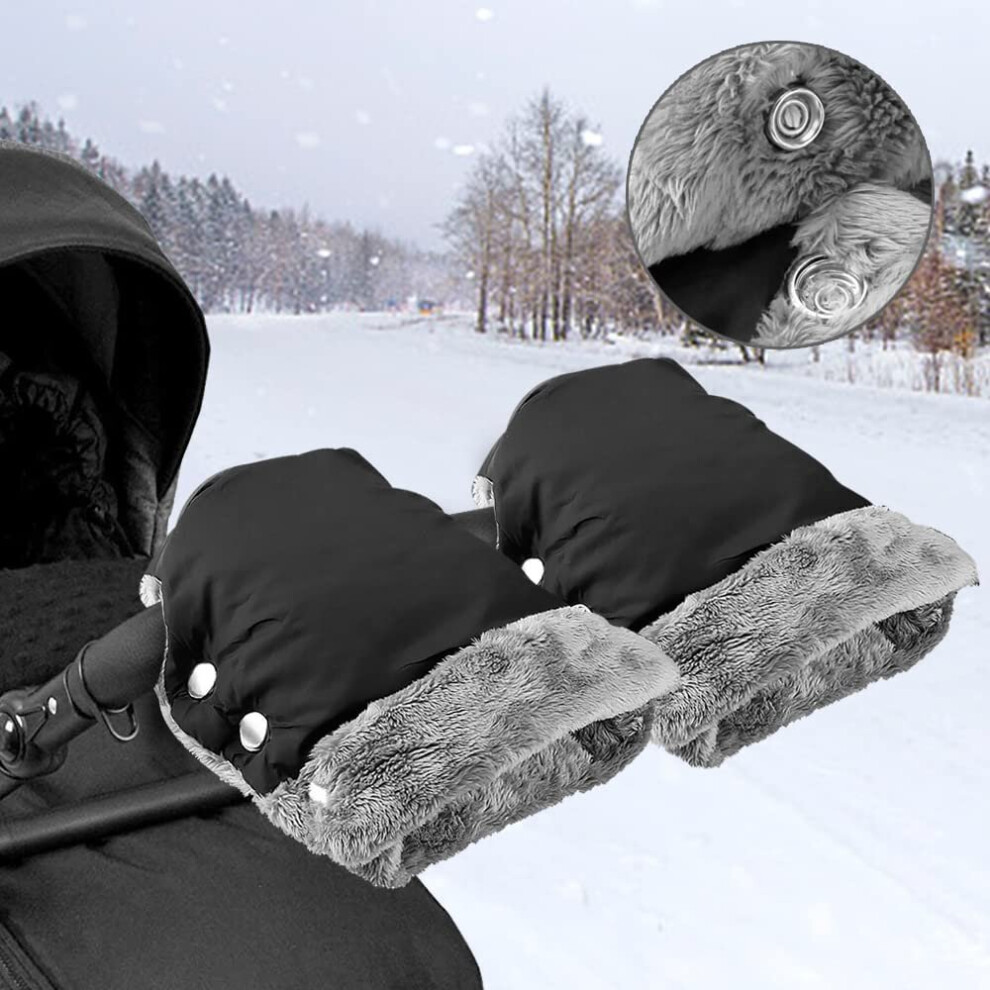 Winter Pram Warmer Gloves, Pushchair Hand Muff Stroller Anti-Freeze Sinodragon