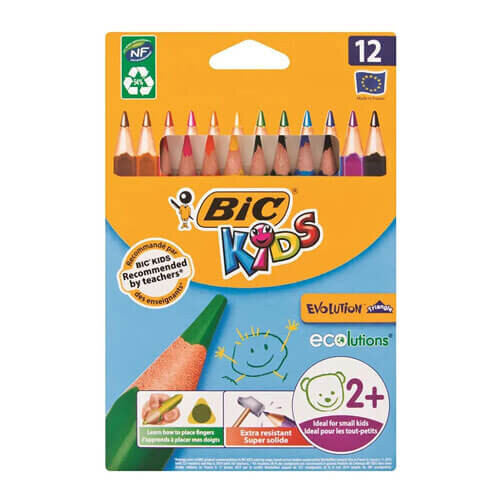BIC BiC Kids Evolution Coloured Pencils (12pk) (Triangle)