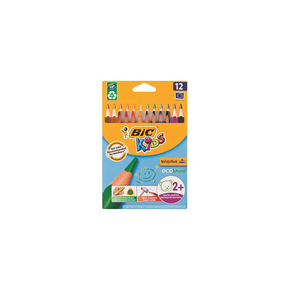Bic Kids Evolution Coloured Pencils (12Pk) (Triangle)