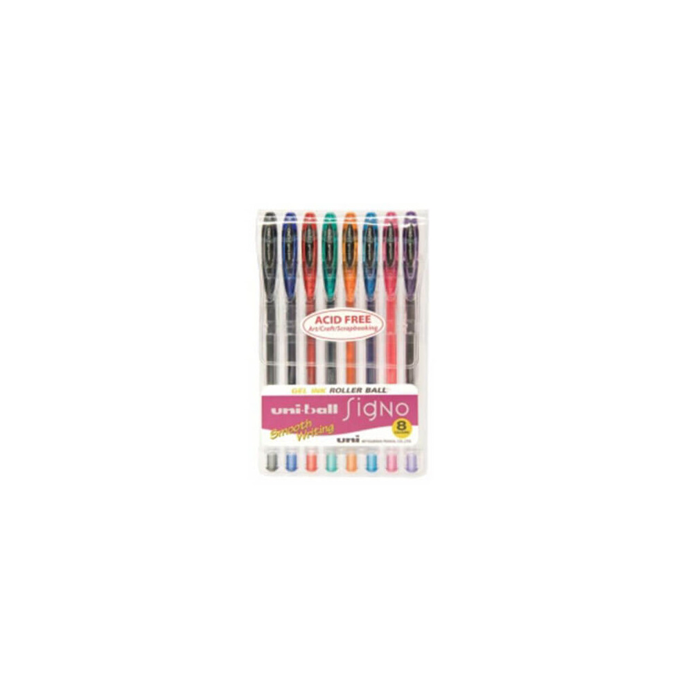 (Wallet of 8) Uni-Ball Signo Fine Gel Pen Assorted Color