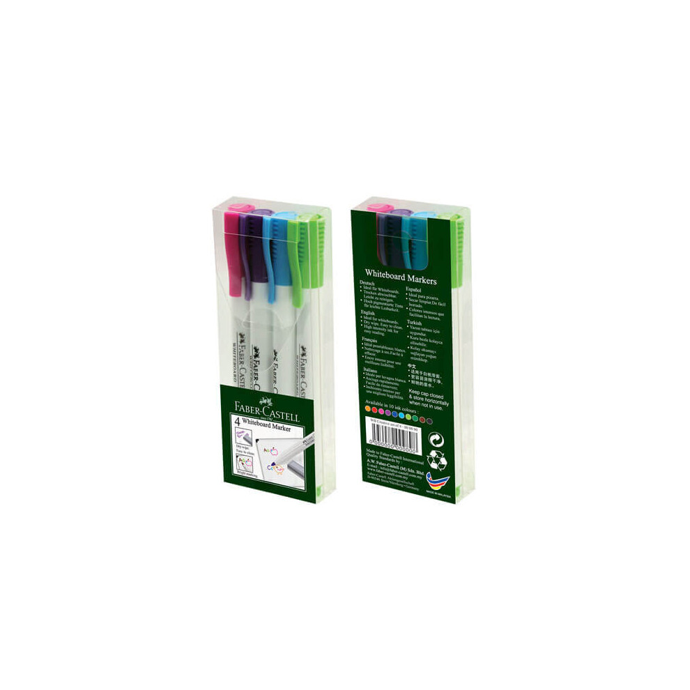 Faber-Castell Whiteboard Markers (4Pk) (Slim Fashion)