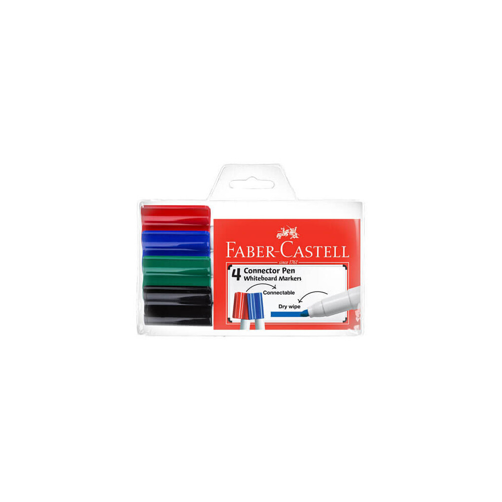 Faber-Castell Whiteboard Markers (4Pk) (Connector)