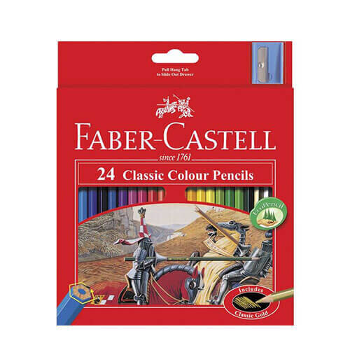 Faber-Castell (24pk) Faber-Castell Coloured Pencil Classic