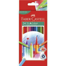 (24pk) Faber-Castell Triangular Grip Coloured Pencils