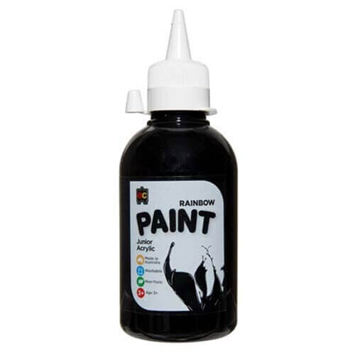 (Black) EC Junior Acrylic Rainbow Paint 250mL