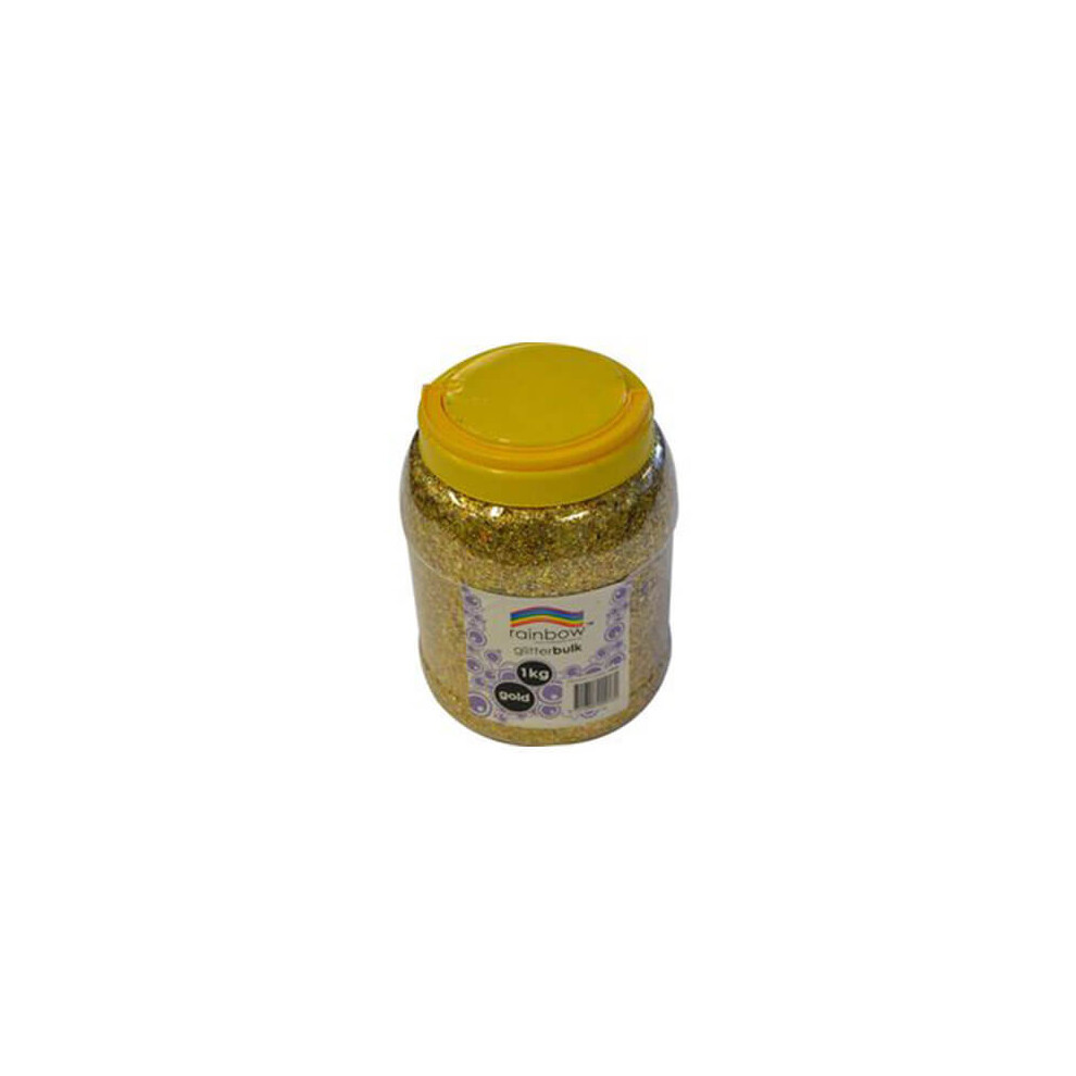 (Gold) Rainbow Glitter Bulk 1kg Jar