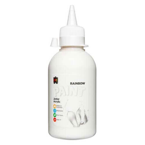 (White) EC Junior Acrylic Rainbow Paint 250mL