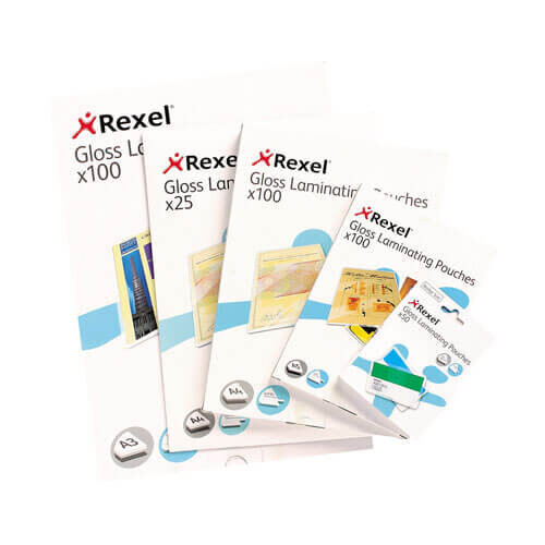 (75 micron) Rexel Laminating Pouches A4 100pk