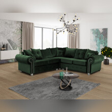(Corner Sofa, Green) Ashwin 3+2 Seater and Corner Luxuries Sofa