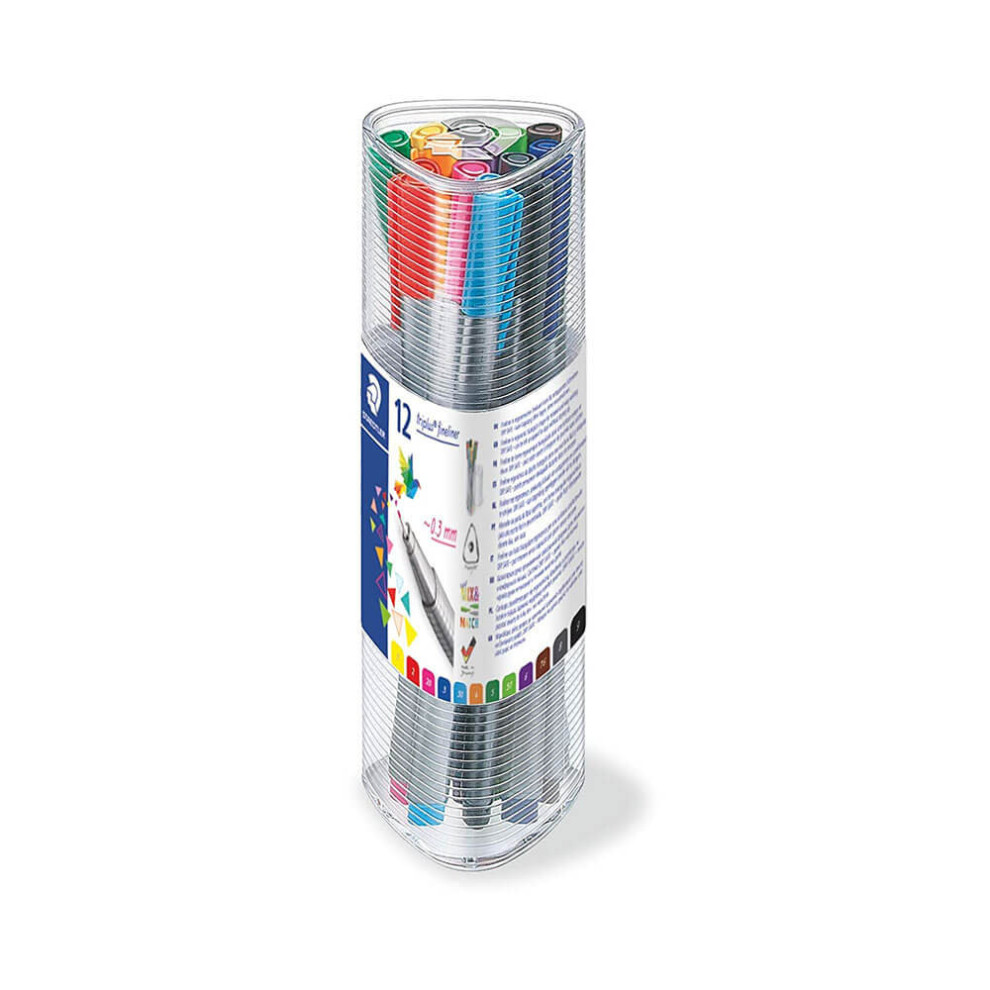 Photos - Felt Tip Pen STAEDTLER Triplus Fineliner Pen Assorted Colors (12/tub)