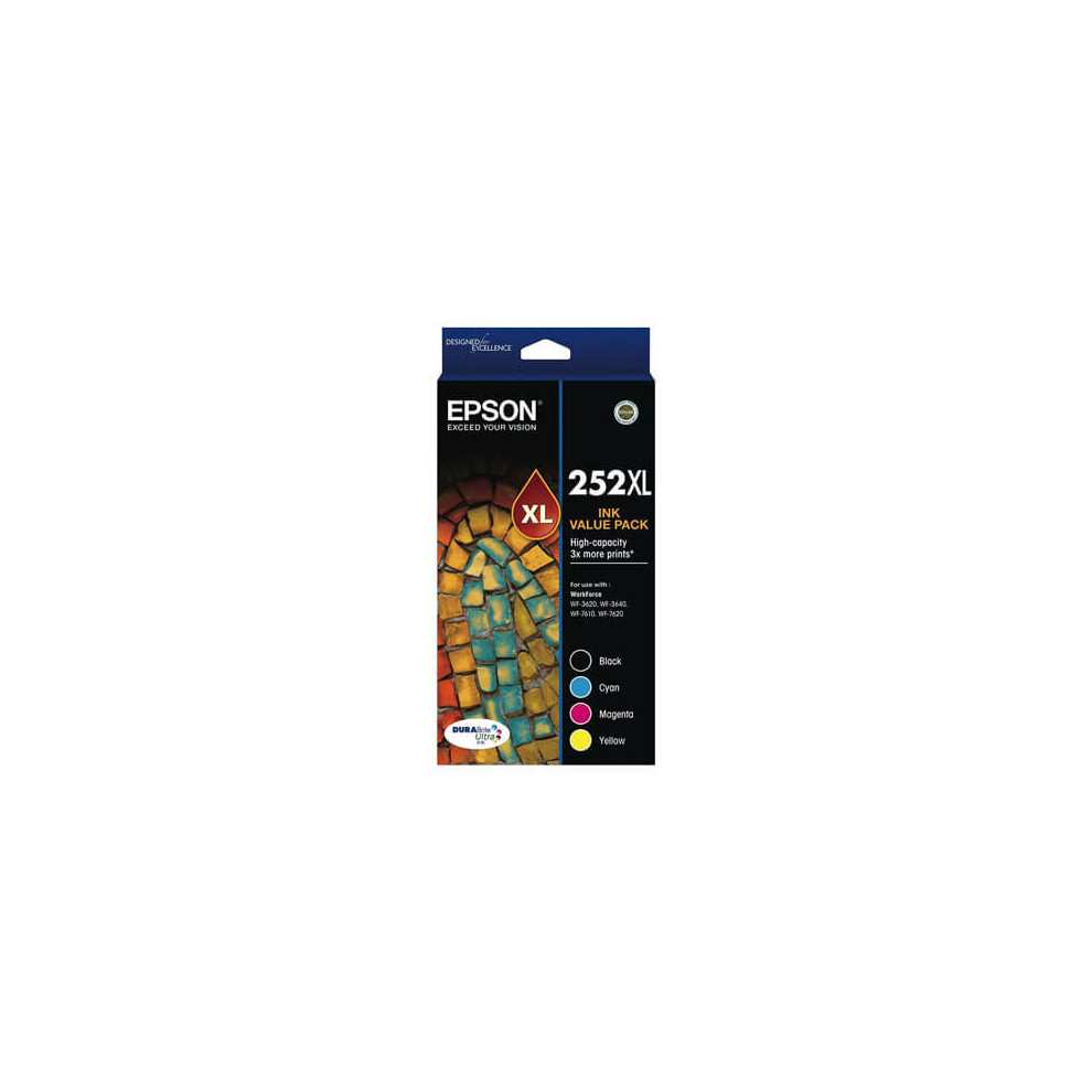 Epson High-capacity Inkjet Cartridge 252XL (Value Pack)