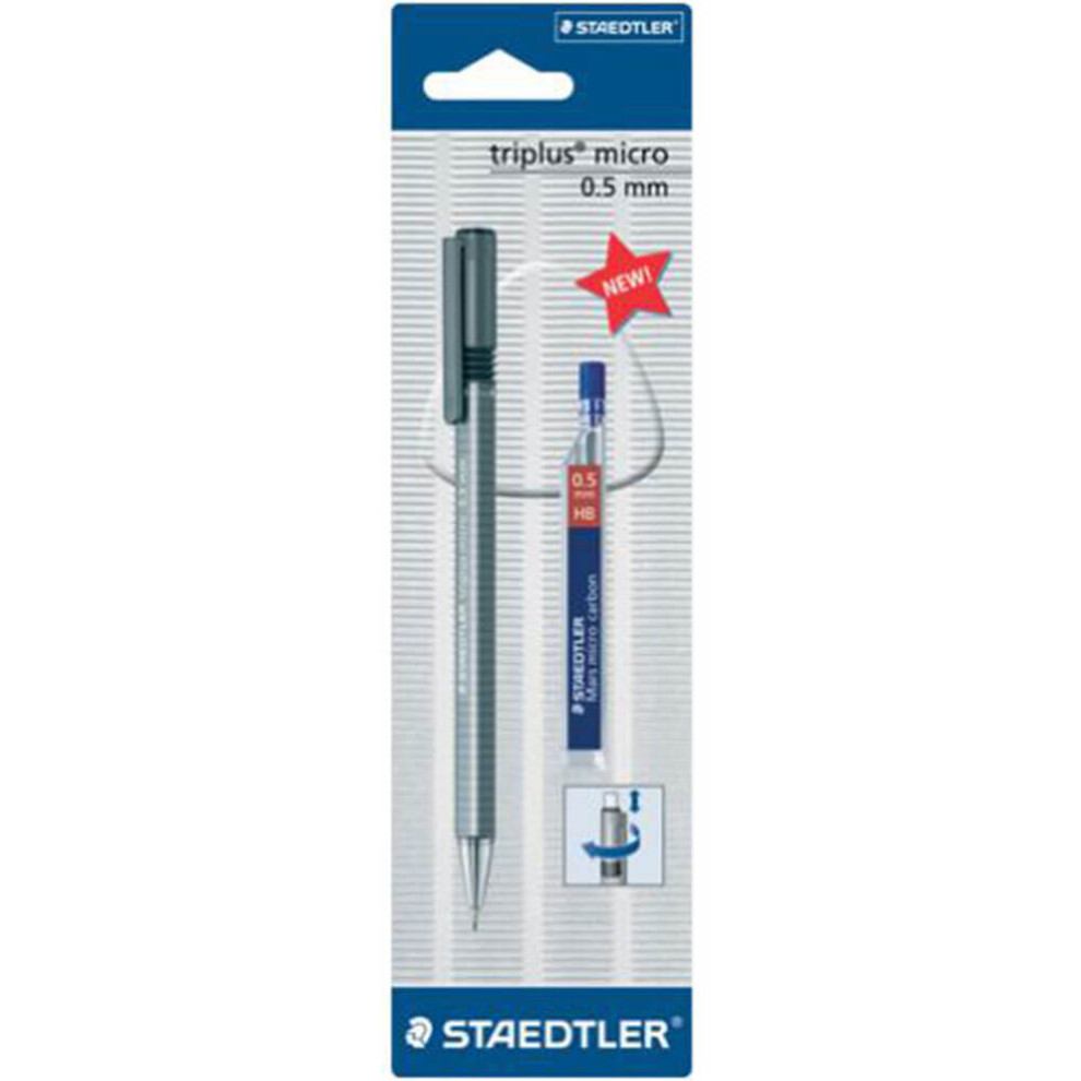 Staedtler Triplus Micro Hb Mechanical Pencil & Leads 0.5Mm