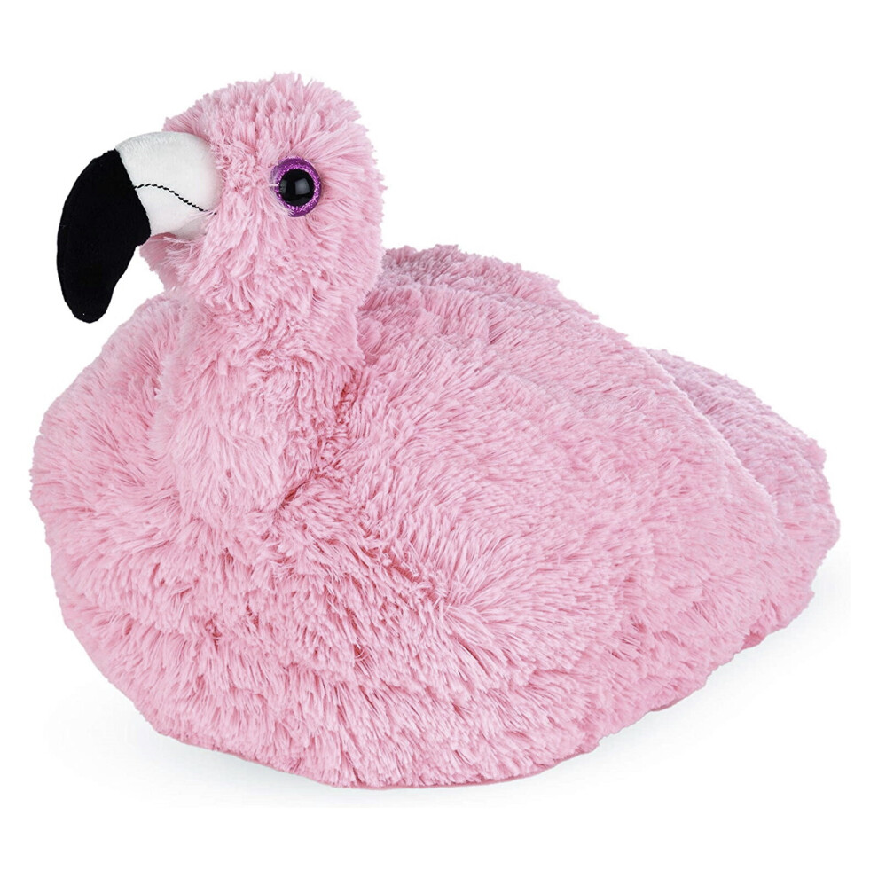 Cozy Noxxiez Plush Flamingo Foot Warmer Kids/Adults Animal Slipper Cuddly Cushion One Size