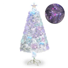 4ft LED Artificial Fibre Optic Christmas Tree With Metal Stand