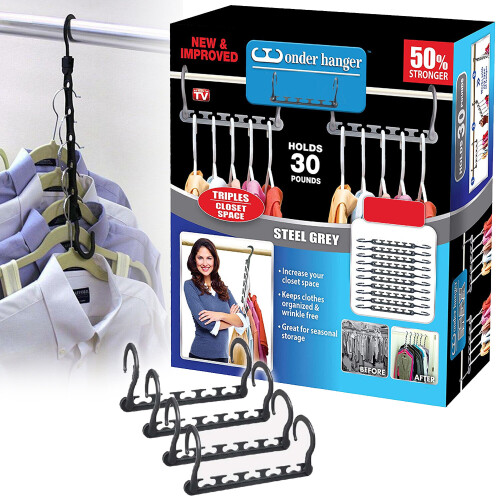 URBN Living (24) 20/24 Pcs Space Saving Clothing Hanger Organiser