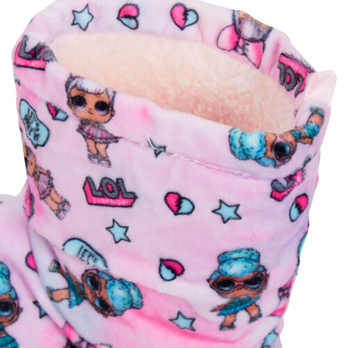 L.O.L. Surprise! Girls LOL Surprise Dolls Slipper Boots Faux Fur Lined Warm Booties House Shoes 2
