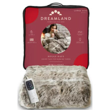 Relaxwell 16710 Deluxe Alaskan Husky Faux Fur Heated Throw