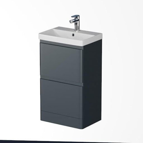 Regis Anthracite Grey Free Standing Vanity Unit & Basin - 500mm 1