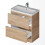 Regis Wood Free Standing Vanity Unit & Basin - 800mm 4