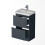 Regis Anthracite Grey Free Standing Vanity Unit & Basin - 500mm 3