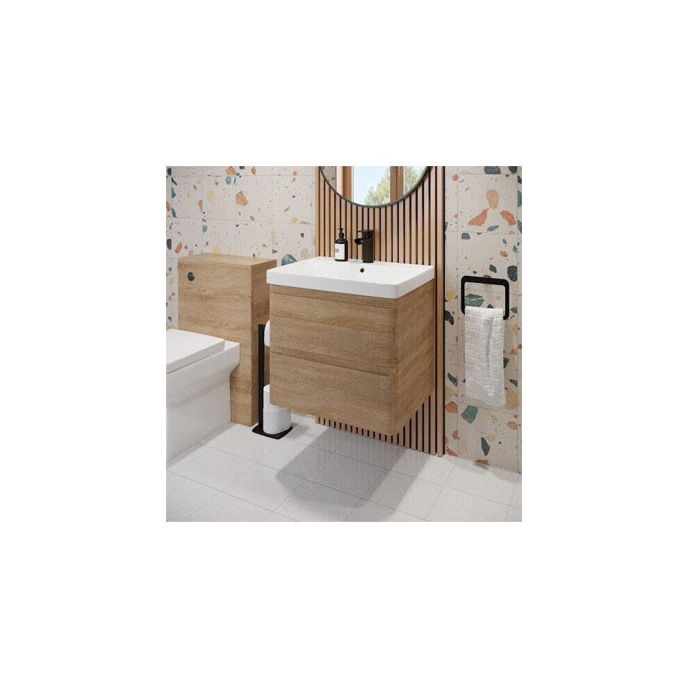 Wall Mounted Bathroom Vanity Unit & Basin Sink Storage Furniture Cabinet 600mm