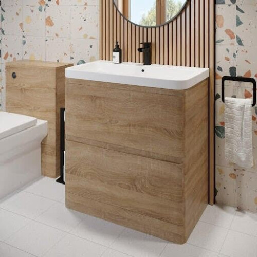 Regis Wood Free Standing Vanity Unit & Basin - 800mm