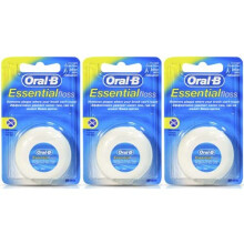 Oral B Essential Dental Floss Unwaxed 50m x3