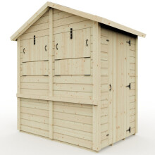 (6ft x 4ft) Everest Party Shed with Apex Roof, Door and Hatches