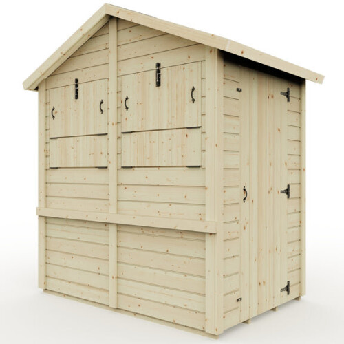 (6ft x 4ft) Everest Party Shed with Apex Roof, Door and Hatches