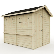 (8ft x 6ft) Everest Party Shed with Apex Roof, Door and Hatches