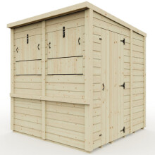 (6ft x 6ft) Everest Party Shed with Pent Roof, Door and Hatches