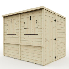 (8ft x 6ft) Everest Party Shed with Pent Roof, Door and Hatches