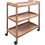 3 Tier Bamboo Kitchen Storage Trolley With Wheels Kitchen Cart 2