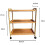 3 Tier Bamboo Kitchen Storage Trolley With Wheels Kitchen Cart 7