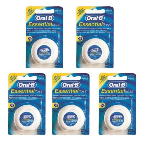 Oral-B Oral-B Essential Floss Unwaxed 50m - Pack of 5