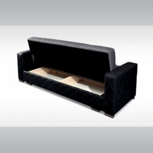 MN Furniture (3 Seater) Modern 3 or 2 Seater Storage Fabric Sofa Bed 1