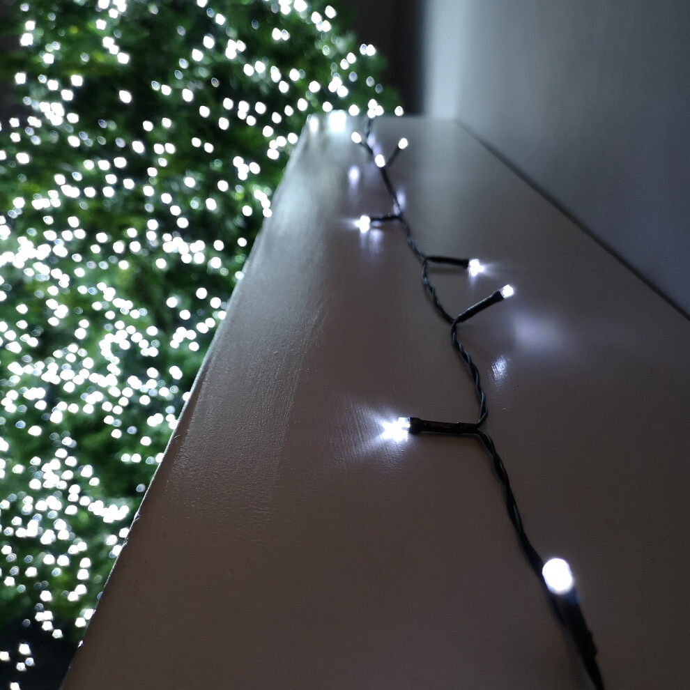 Premier 200 Led 20M Battery 8 Function Outdoor Smart Timer Lights Cool White