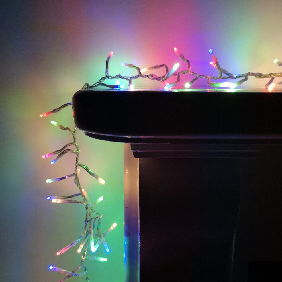 Premier 960 Multi Colour Cluster Brights LED Christmas Lights 12.4m