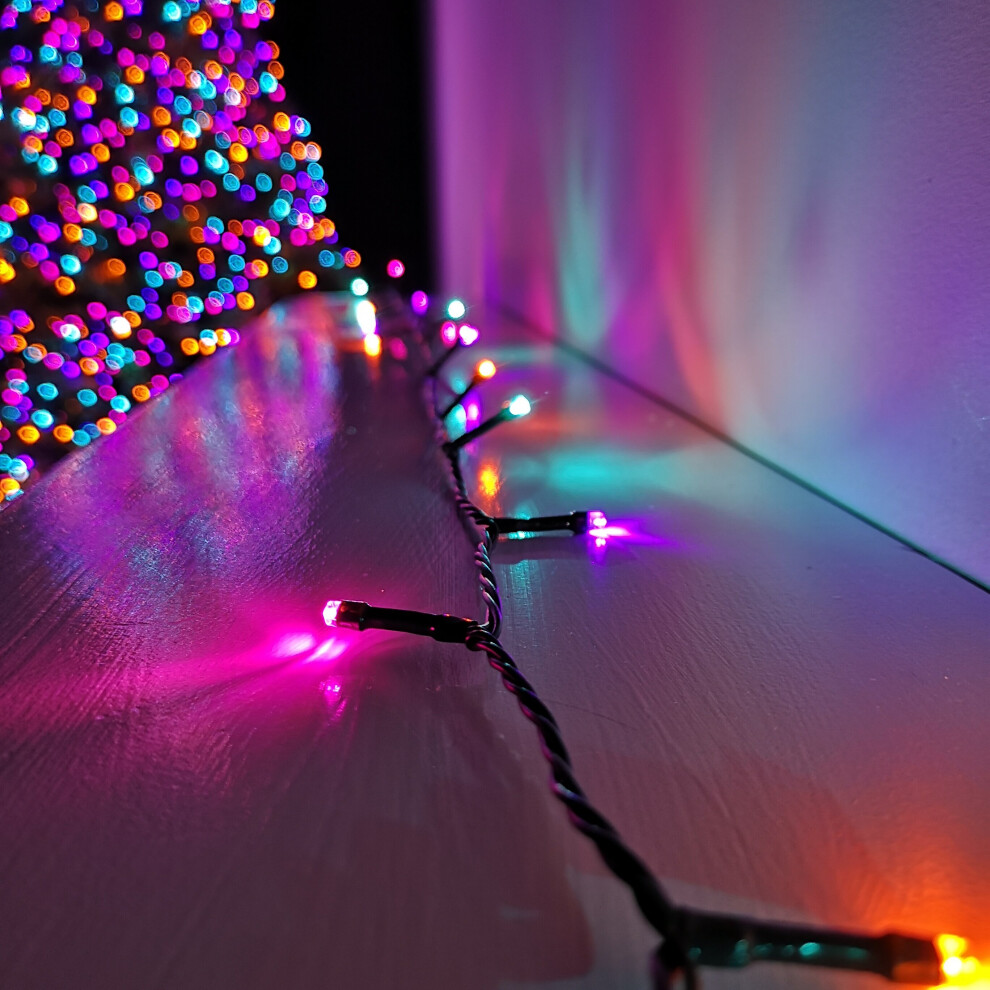 Premier 80M Indoor Outdoor 1000 Multi-Action Led Supabrights With Timer In Rainbow Green