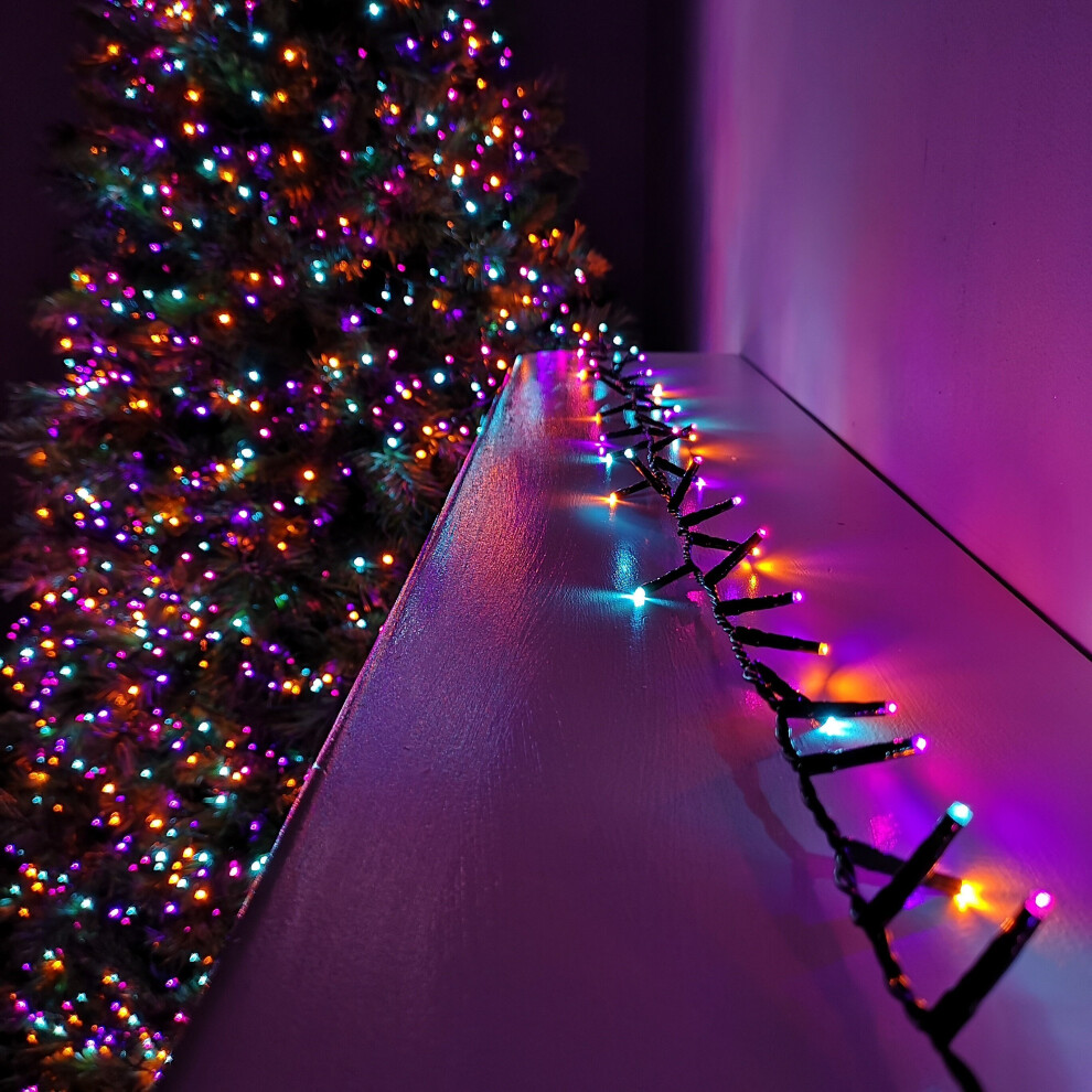 2000 LED Indoor Outdoor Christmas Multi-Action TreeBrights With Timer In Rainbow