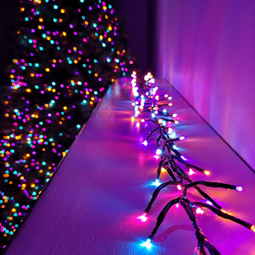 Premier 3000 LED 37.2 Metre Premier Mullti Action Rainbow Cluster Brights with Timer