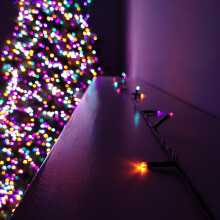 Premier Christmas 24 Rainbow LED Lights 2.3m with Timer & Multi Functio