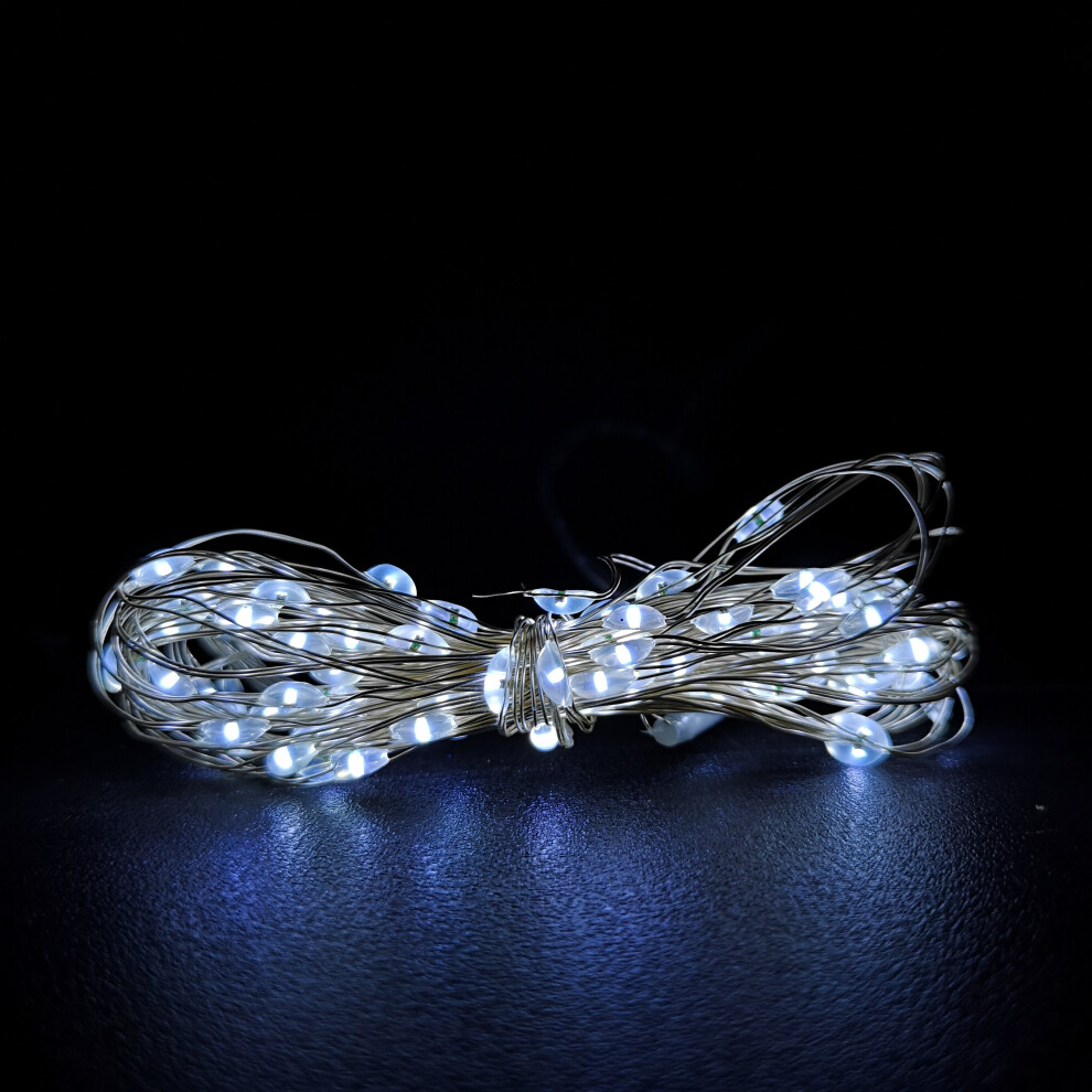 Premier 200 Led Outdoor Battery Operated Multi-Action Micro Brights White