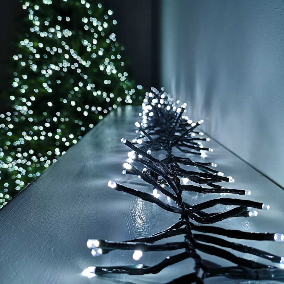 Premier Christmas 768 White LED Compact Cluster Brights with timer